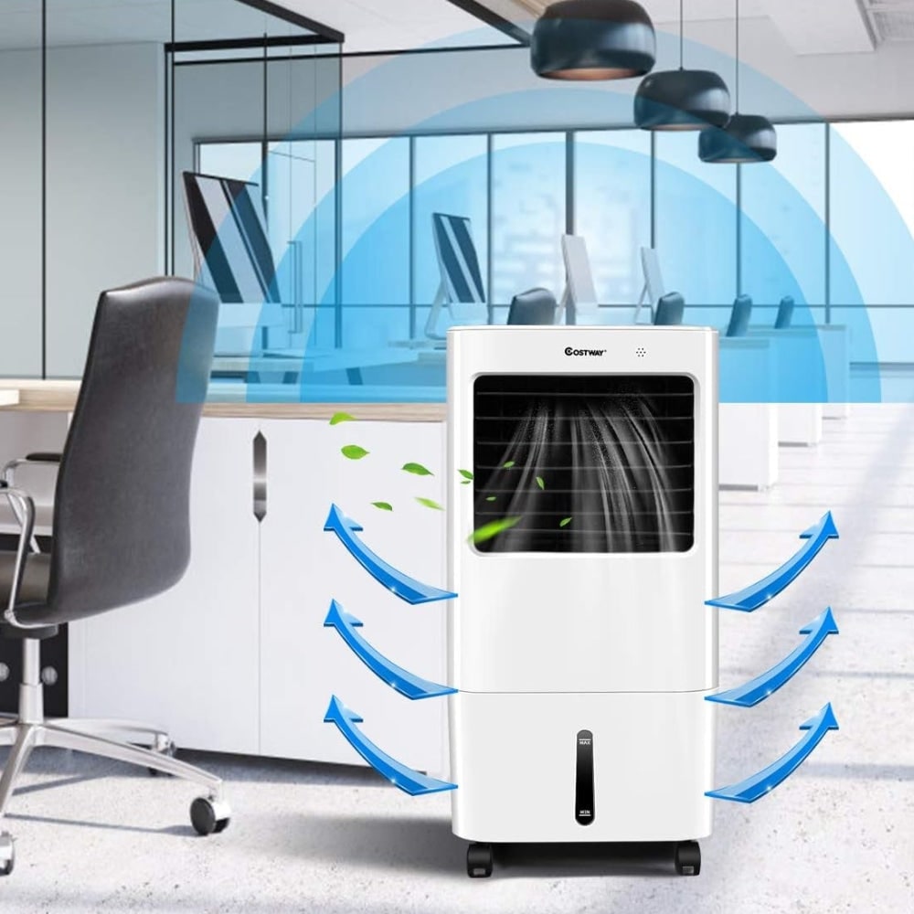 Portable Air Conditioner with Remote Control 6l Water Tank and Cooling Pad
