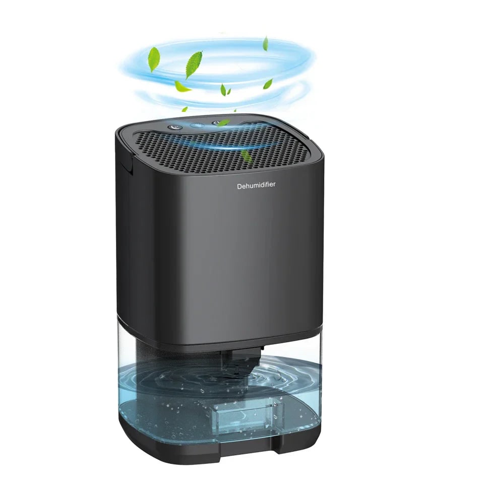 Portable Basement Crawl Space Small Room Dehumidifier with Drain Hose and Air Filter