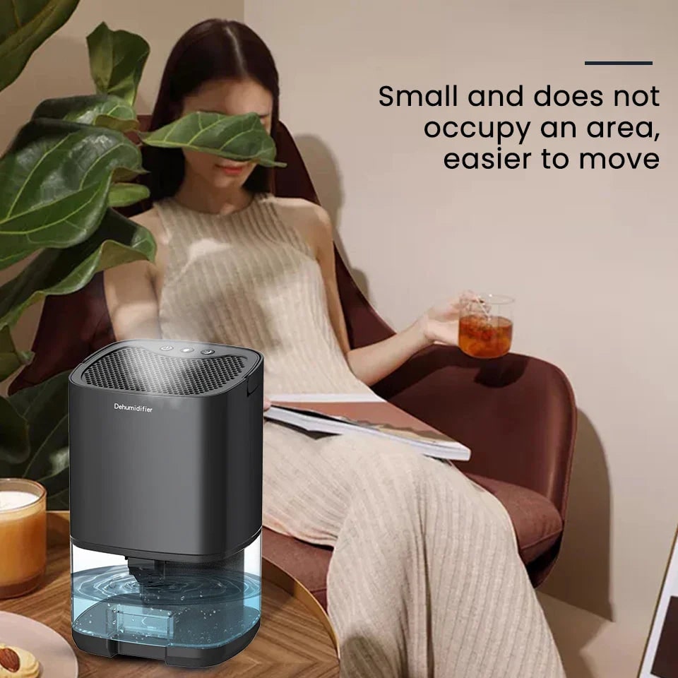 Portable Basement Crawl Space Small Room Dehumidifier with Drain Hose and Air Filter