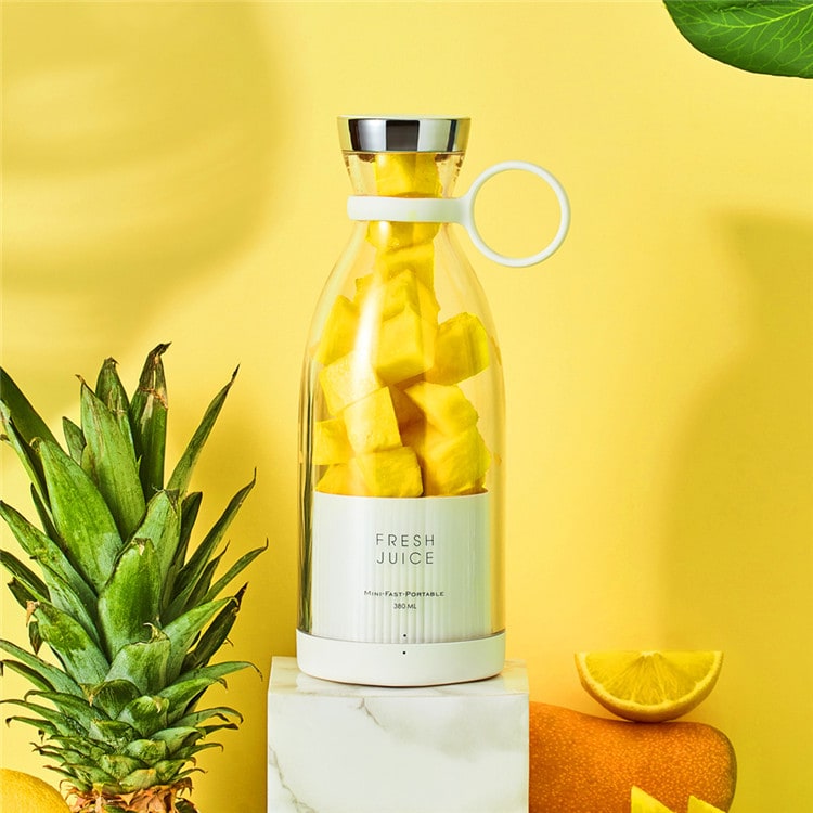 Portable Blender Bottle Personal with USB Rechargeable Base and Stainless Steel Blades