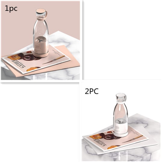 Portable Blender Bottle Personal with USB Rechargeable Base and Stainless Steel Blades