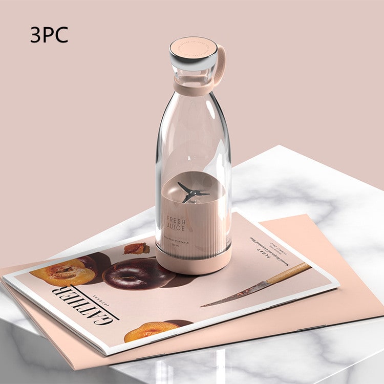 Portable Blender Bottle Personal with USB Rechargeable Base and Stainless Steel Blades