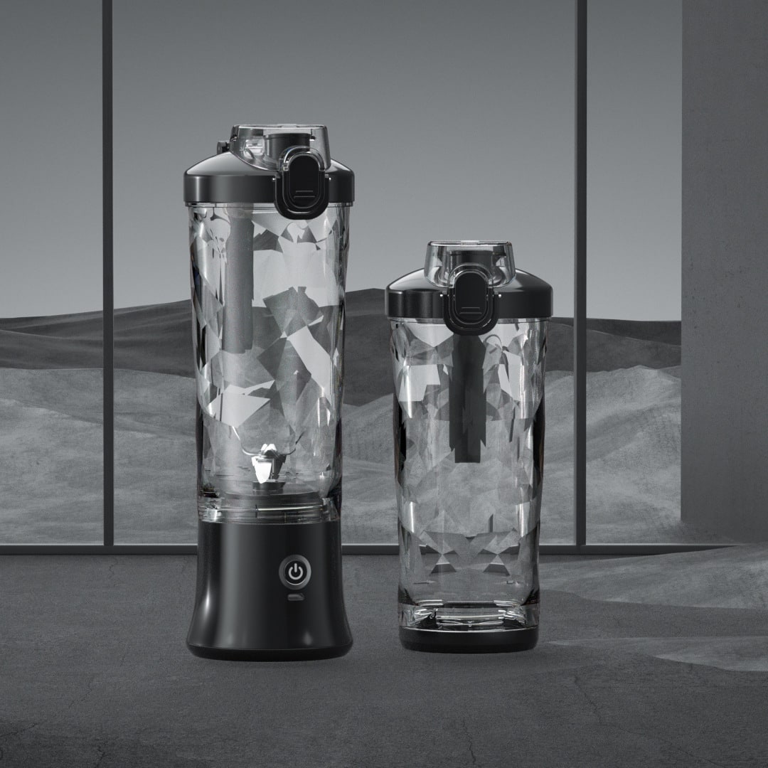 Mini Portable Blender with 6-Blade Design, USB-C Charging and Faceted Cup for Smoothies