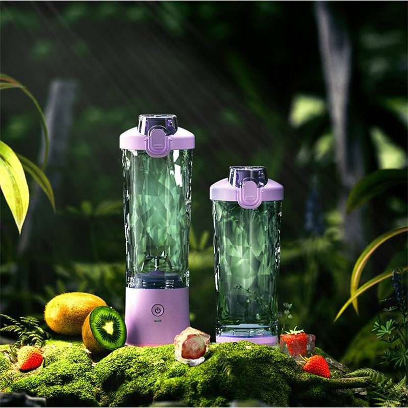 Mini Portable Blender with 6-Blade Design, USB-C Charging and Faceted Cup for Smoothies