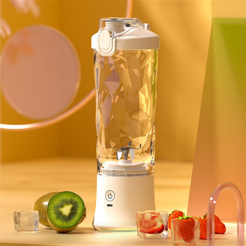 Mini Portable Blender with 6-Blade Design, USB-C Charging and Faceted Cup for Smoothies