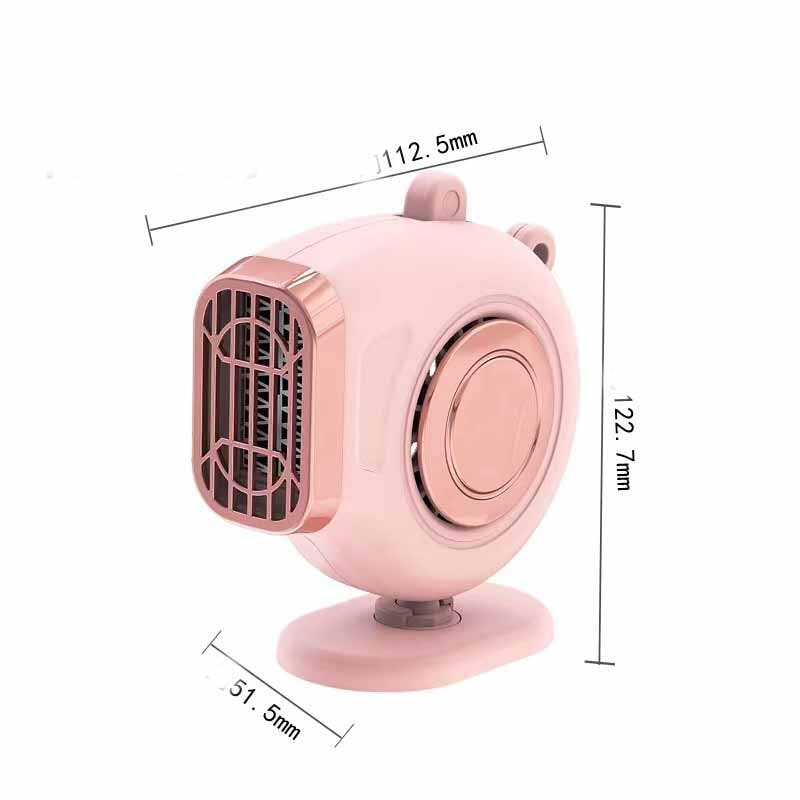 Portable Car Heater with 12v Cigarette Lighter Plug Windshield Defogger Fan and Dashboard Mount