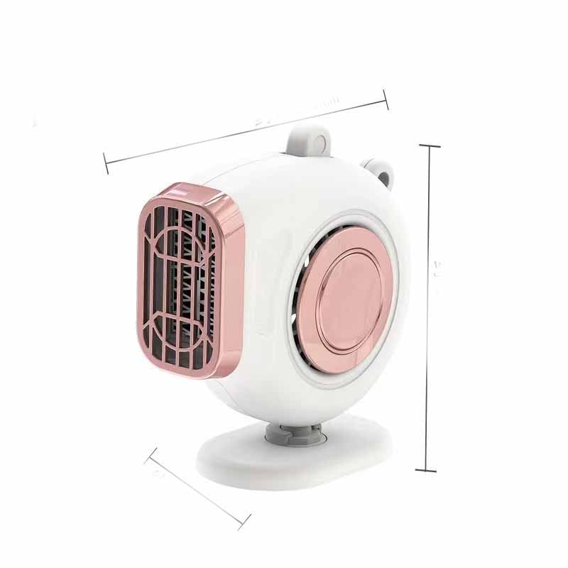Portable Car Heater with 12v Cigarette Lighter Plug Windshield Defogger Fan and Dashboard Mount