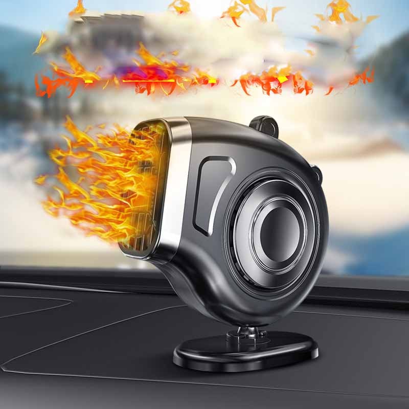 Portable Car Heater with 12v Cigarette Lighter Plug Windshield Defogger Fan and Dashboard Mount
