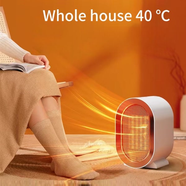 Portable Electric Ceramic Space Heater with Energy Efficient Mini Desktop Design and Heating Element