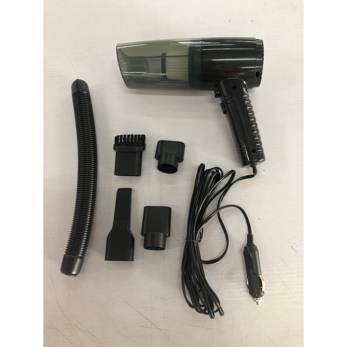 Portable Handheld Car Vacuum Cleaner with 12v Power Cord and Multiple Attachments