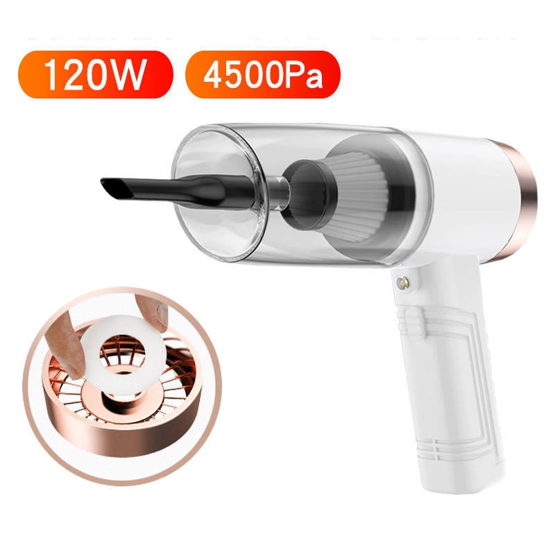 Portable Handheld Car Vacuum Cleaner with 12v Power Cord and Multiple Attachments