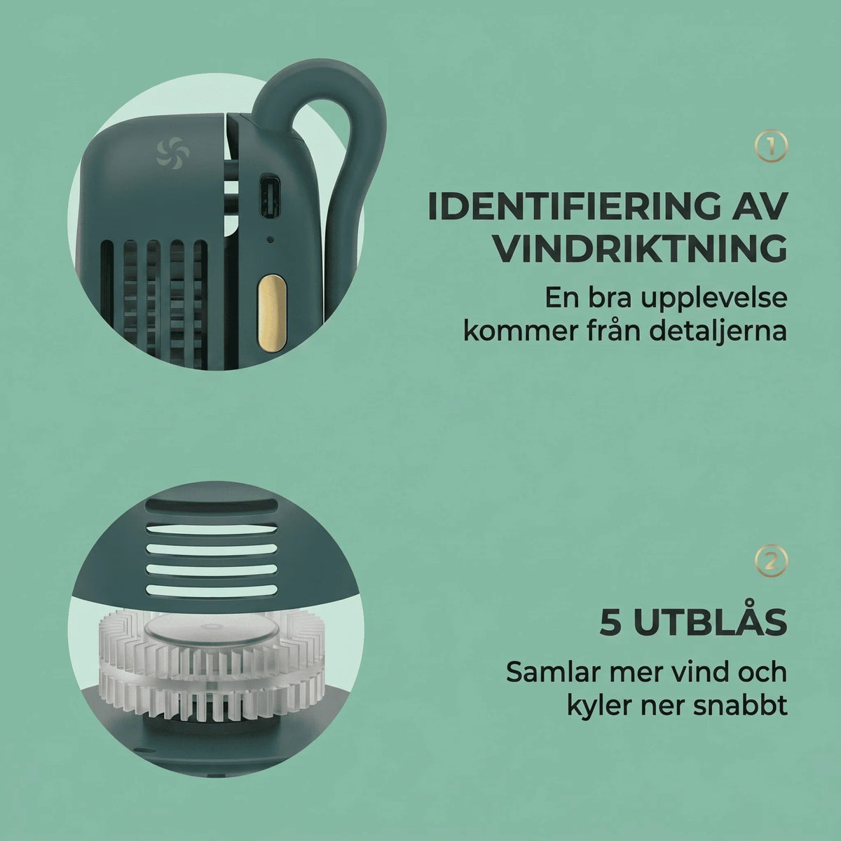 Portable Mini Fan | 360° Rotatable & Clip Mount
