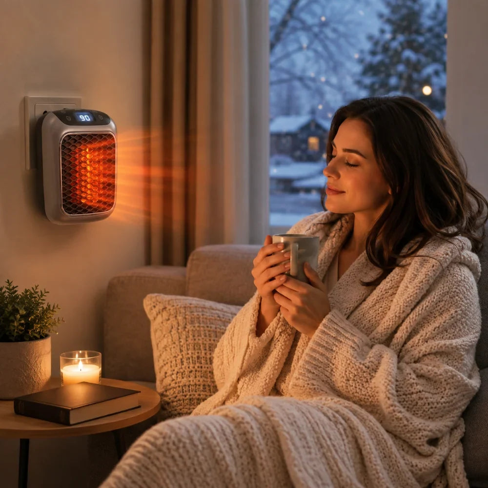Portable Space Heater | Compact Oscillating & Energy-Efficient | For Home & Office