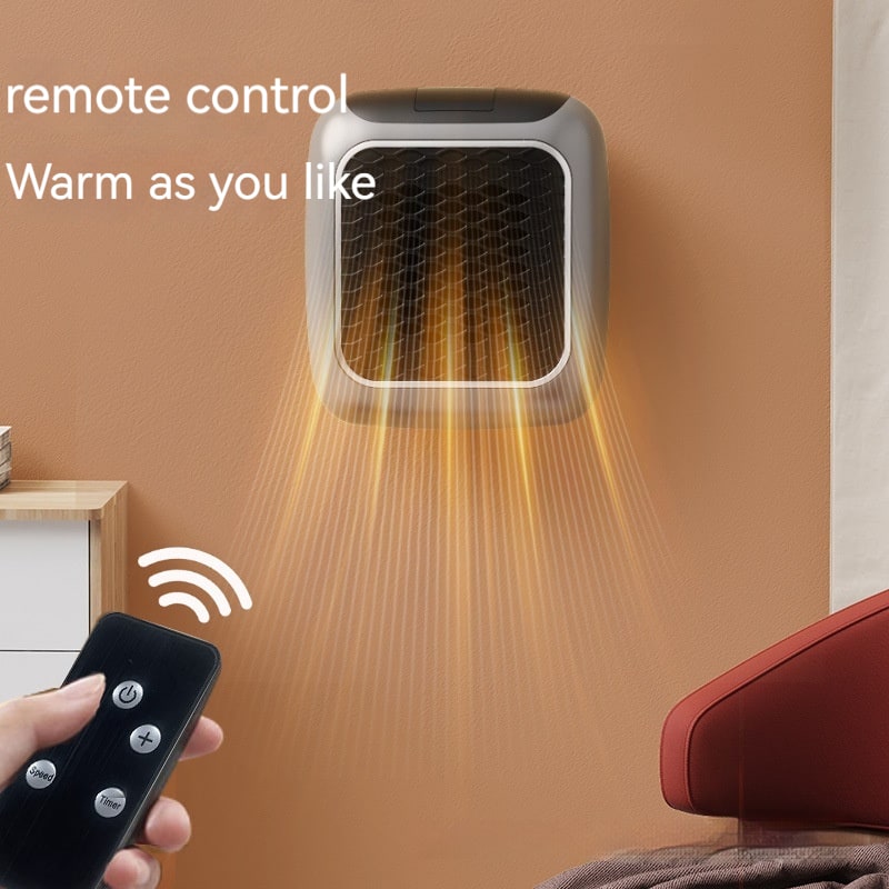 Portable Space Heater with Wall Mounted Plug in Design and Digital LED Display