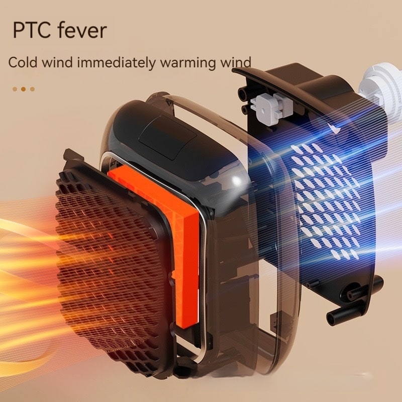 Portable Space Heater with Wall Mounted Plug in Design and Digital LED Display