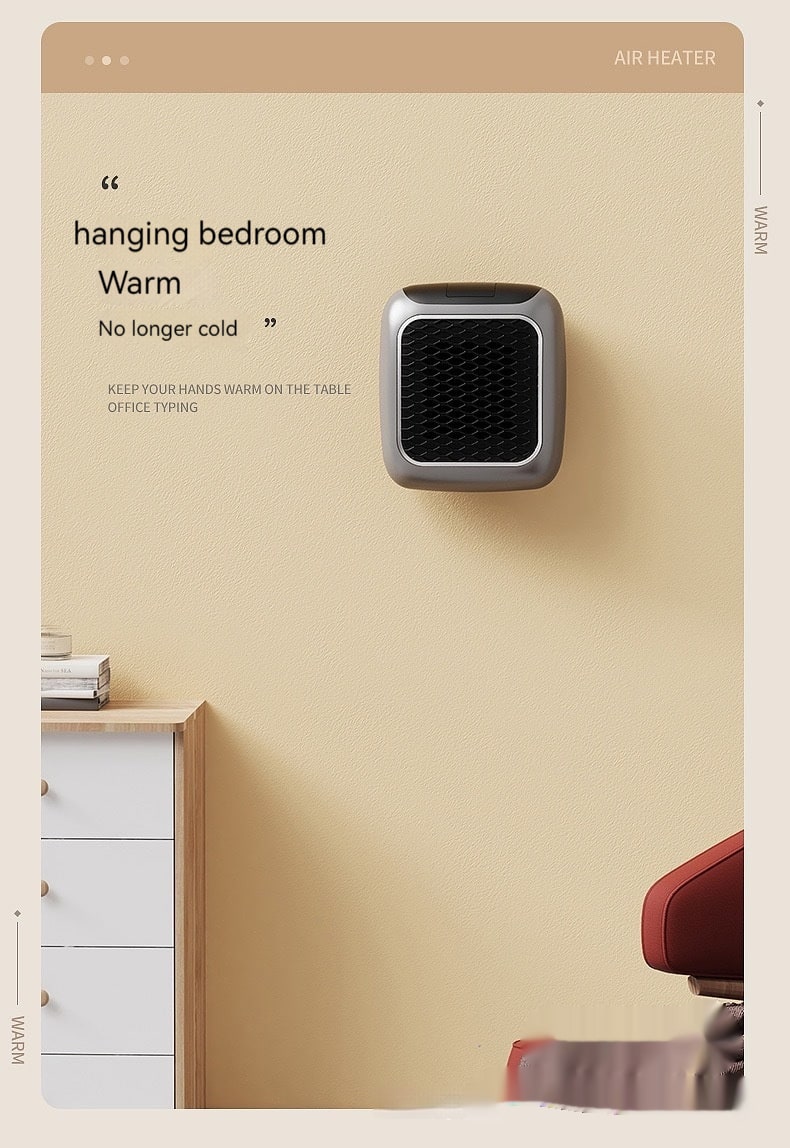 Portable Space Heater with Wall Mounted Plug in Design and Digital LED Display