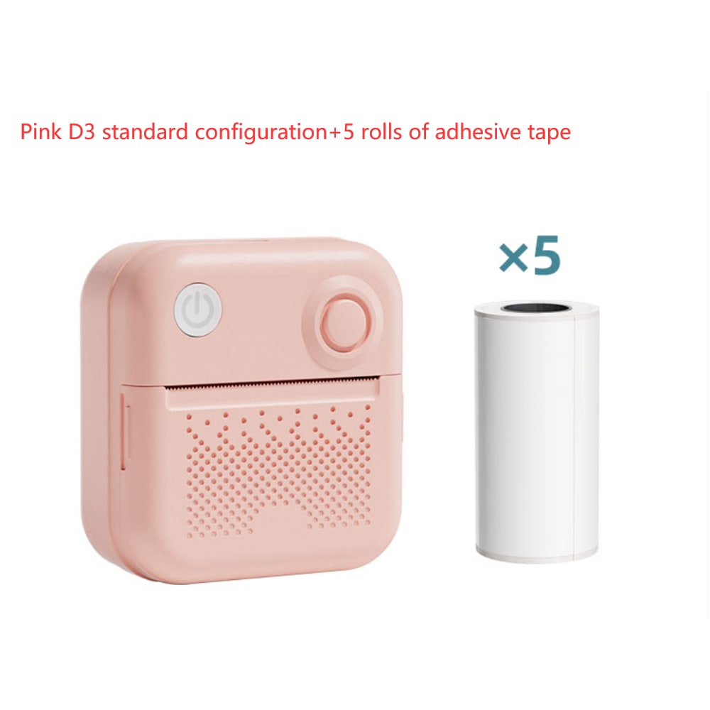 Portable Thermal Printer with Direct Label and Pocket-Sized Wireless Bluetooth Design