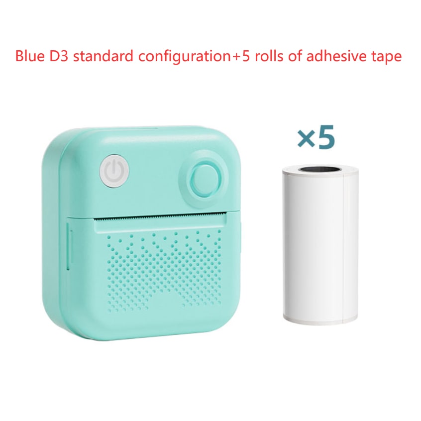 Portable Thermal Printer with Direct Label and Pocket-Sized Wireless Bluetooth Design