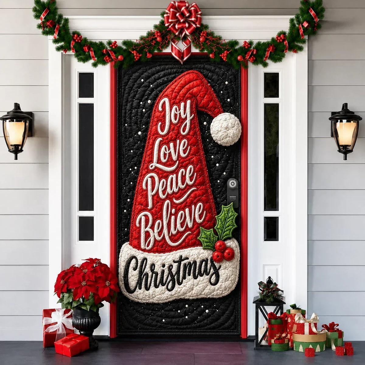 Printed 3D-Effect Christmas Door Cover