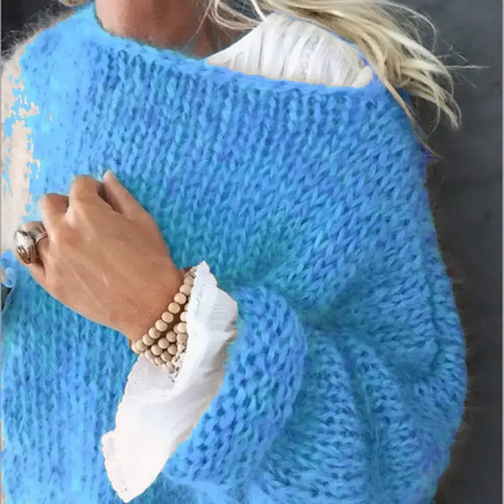 Women's Oversized Knit Jumper | Soft Fluffy Texture