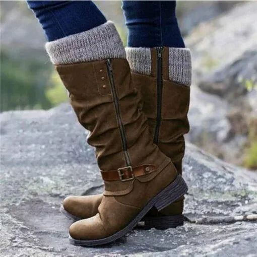 Perdita | Knit Cuff Winter Boots
