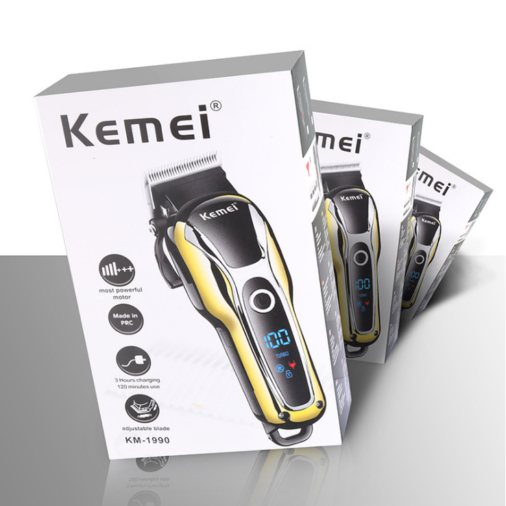 Professional Cordless Hair Clippers and Trimmers with LED Display and Taper Lever Pro