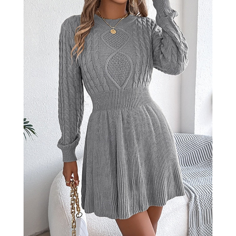 Whitney | Cable Knit Sweater Dress