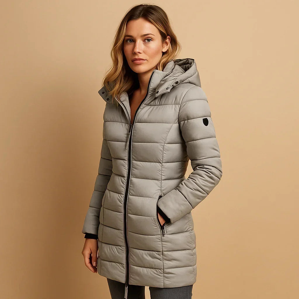 Brunella | Hooded Mid-Length Puffer Jacket