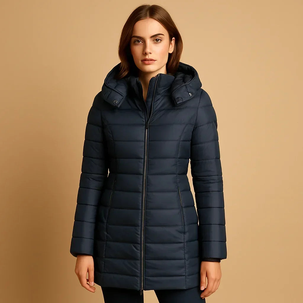 Brunella | Hooded Mid-Length Puffer Jacket