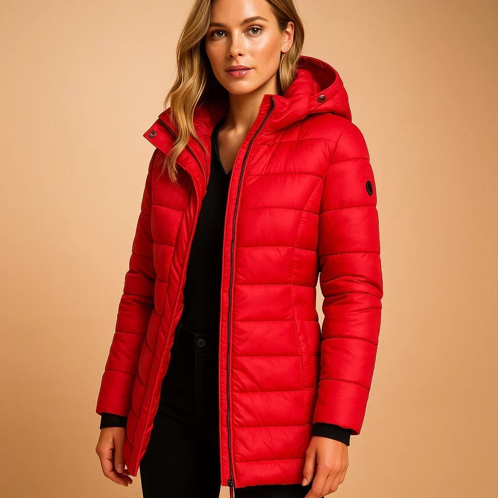 Brunella | Hooded Mid-Length Puffer Jacket