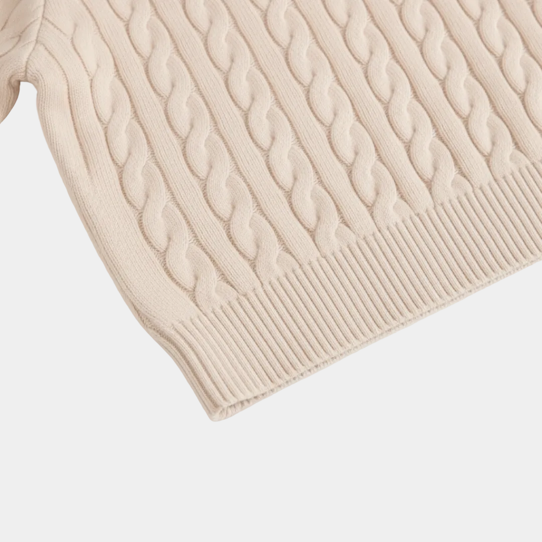Men's Cable Knit Half-Zip Jumper