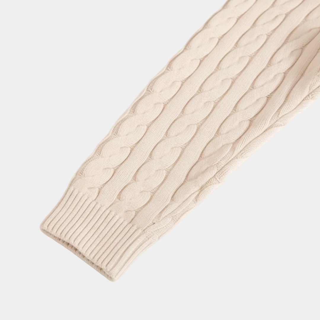 Men's Cable Knit Half-Zip Jumper