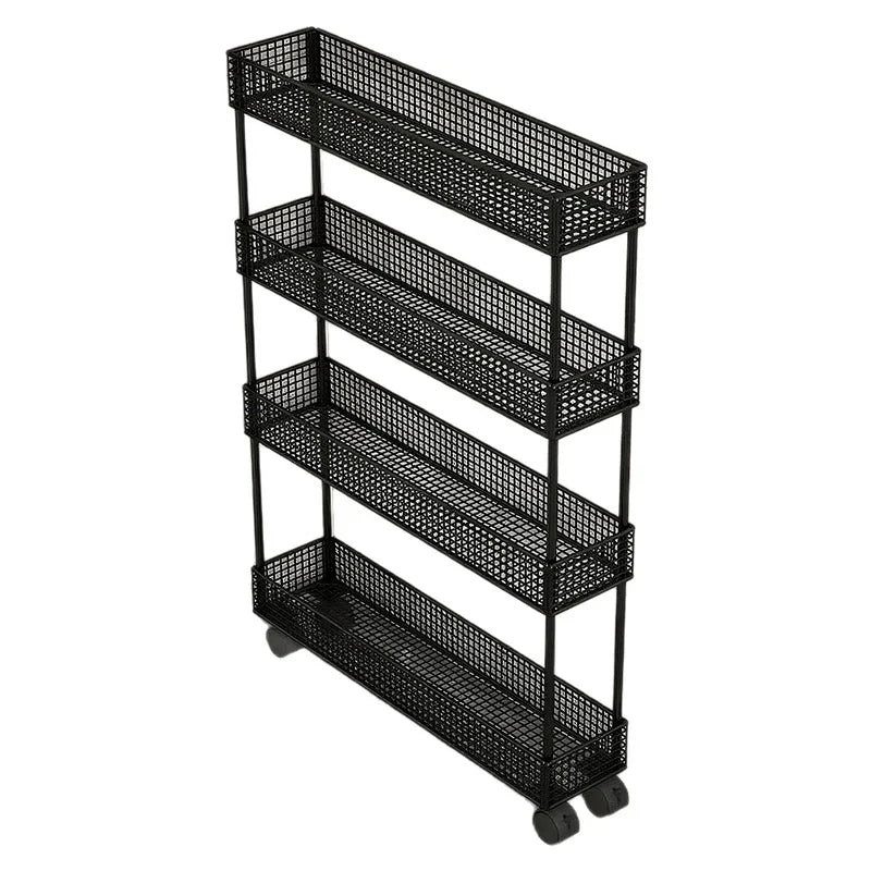 Pull-Out Storage Organizer | Slim Ventilated Mesh & Rust-Resistant Metal | 3-Tier