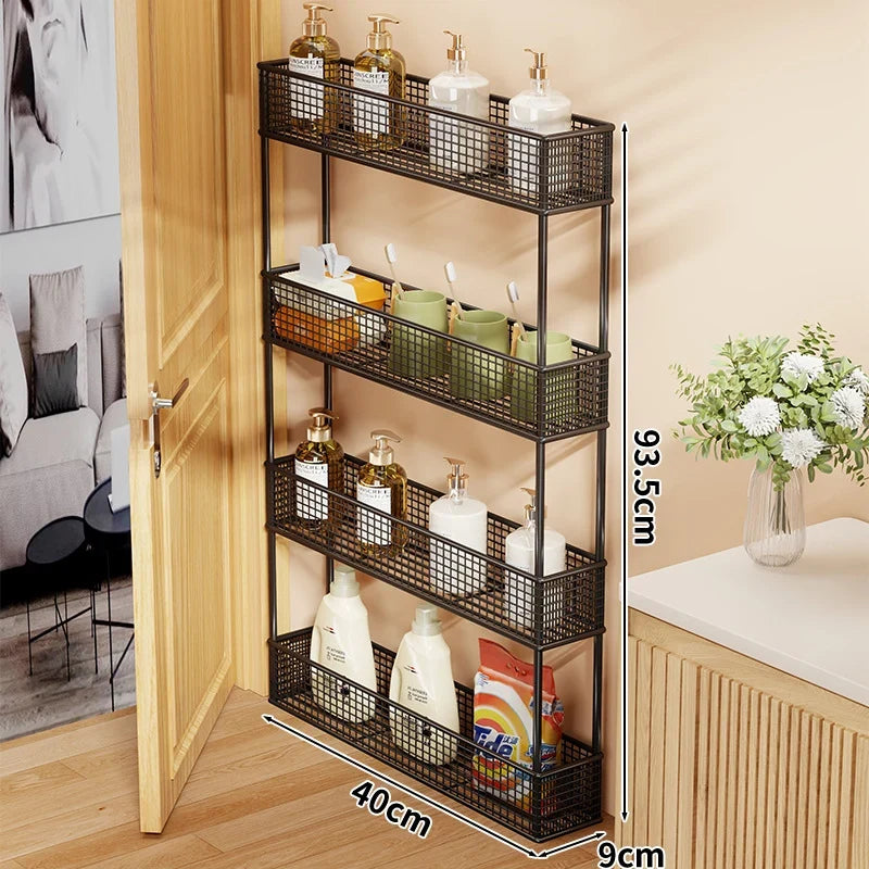 Pull-Out Storage Organizer | Slim Ventilated Mesh & Rust-Resistant Metal | 3-Tier