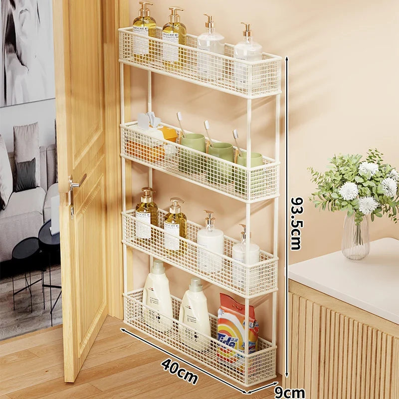 Pull-Out Storage Organizer | Slim Ventilated Mesh & Rust-Resistant Metal | 3-Tier