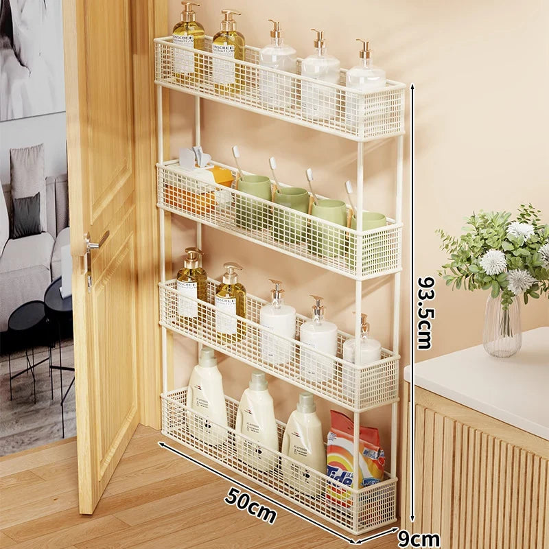 Pull-Out Storage Organizer | Slim Ventilated Mesh & Rust-Resistant Metal | 3-Tier