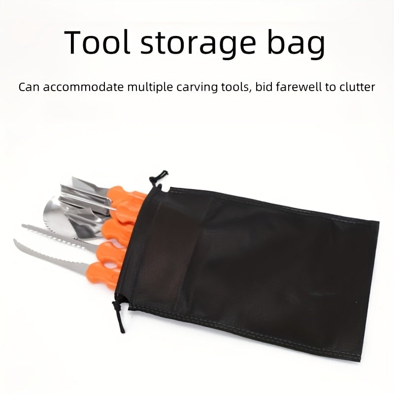 Pumpkin Carving Kit and Tools with Stainless Steel Dual-Blade Supplies for Halloween