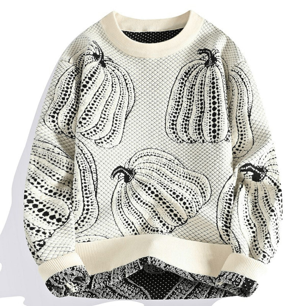 Pumpkin Pattern Knit Sweater for Men