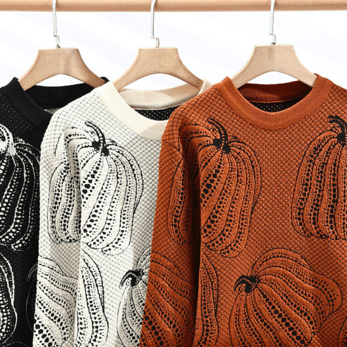 Pumpkin Pattern Knit Sweater for Men