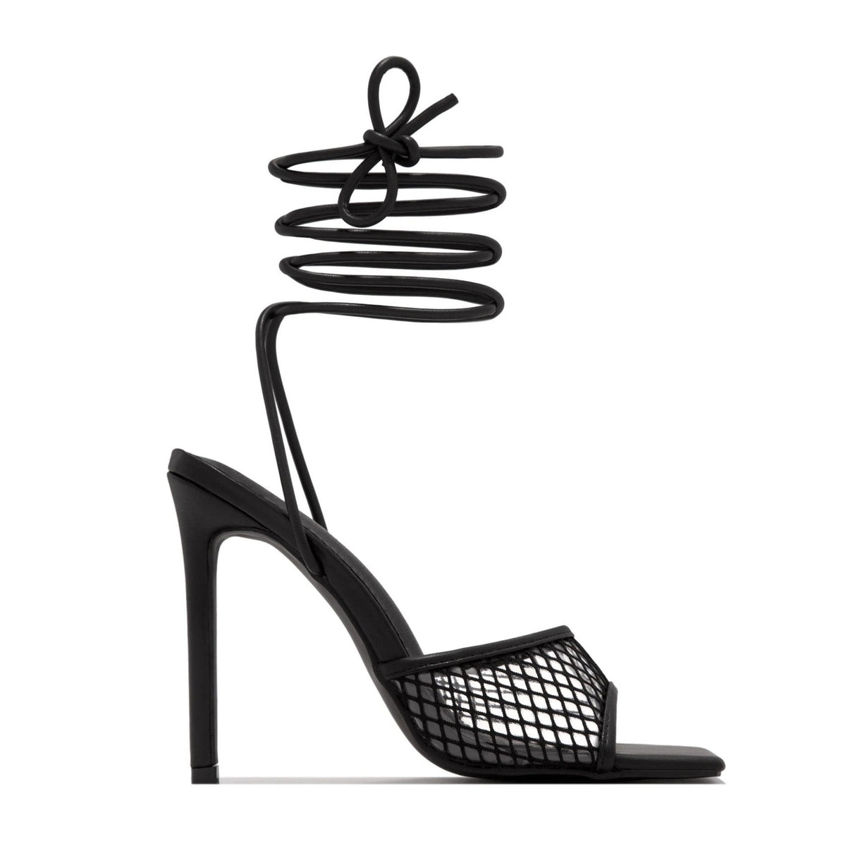 Women's Lace-Up High Heel Sandals with Open Toe