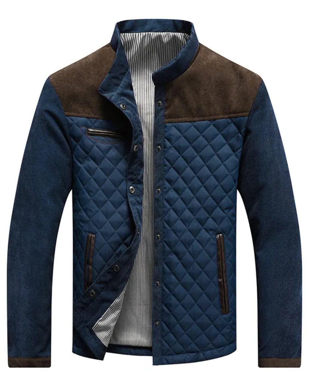 Quilted Colorblock Jacket for Men