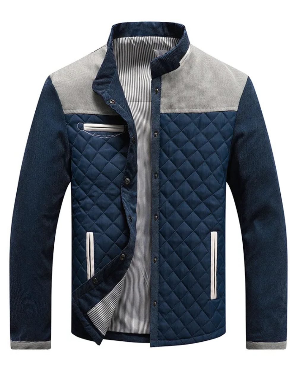 Quilted Colorblock Jacket for Men