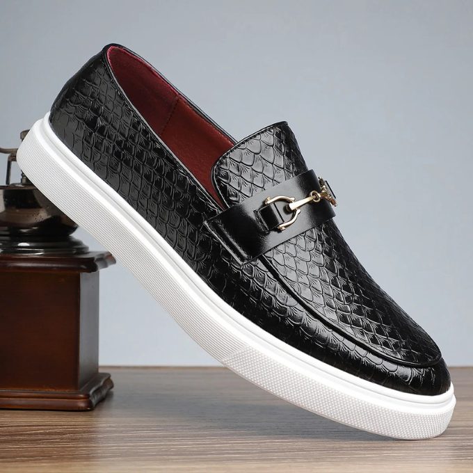Quilted Slip-On Loafers for Men