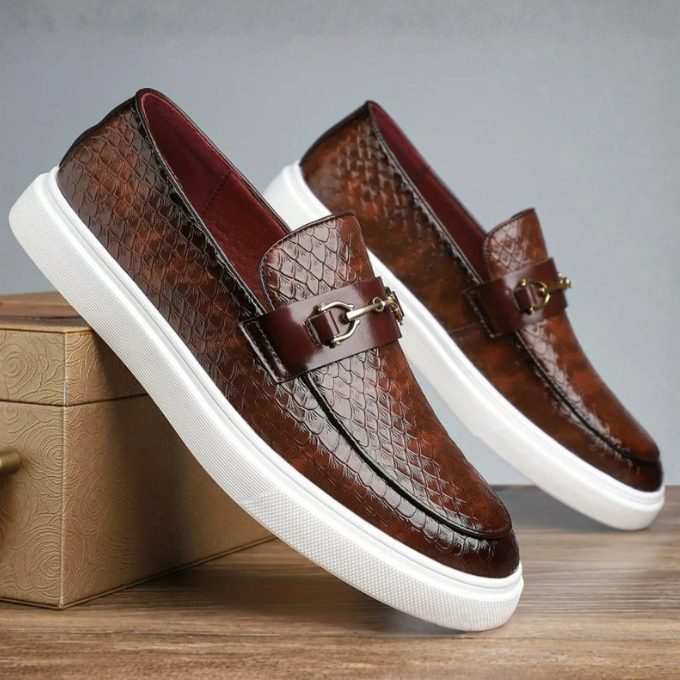 Quilted Slip-On Loafers for Men