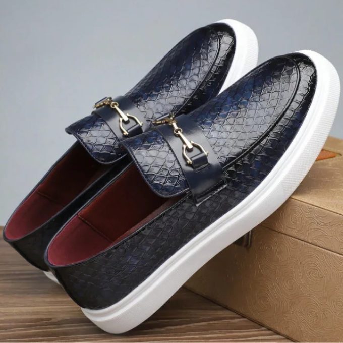 Quilted Slip-On Loafers for Men