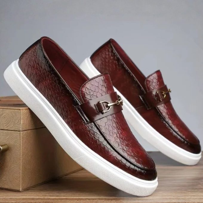 Quilted Slip-On Loafers for Men
