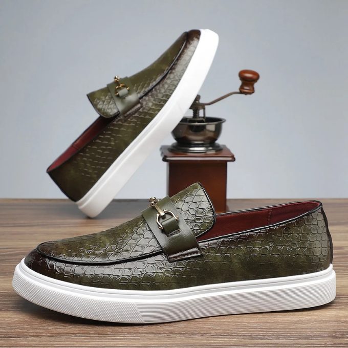 Quilted Slip-On Loafers for Men