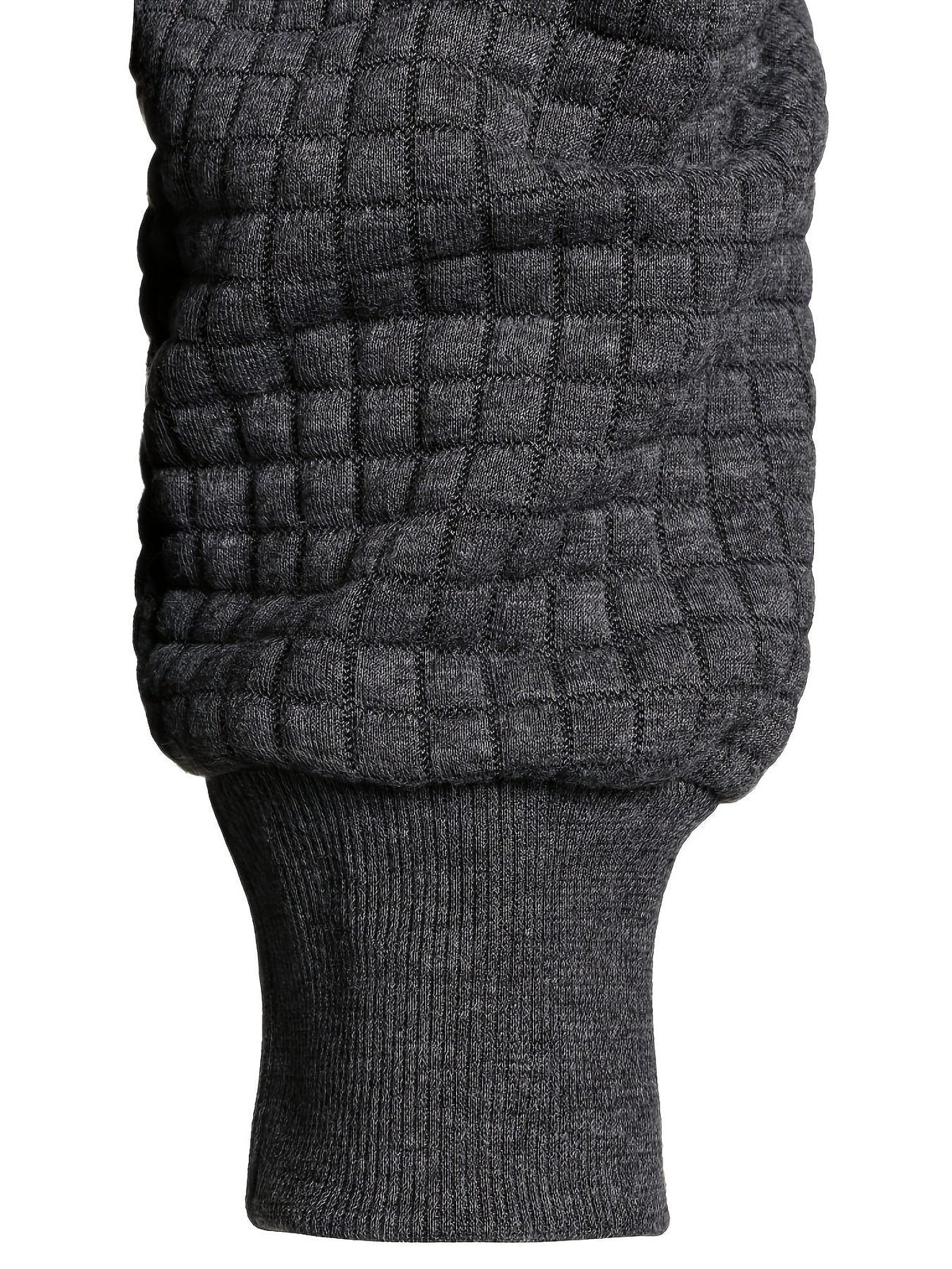 Quilted Zip-Up Jacket with Stand Collar for Men