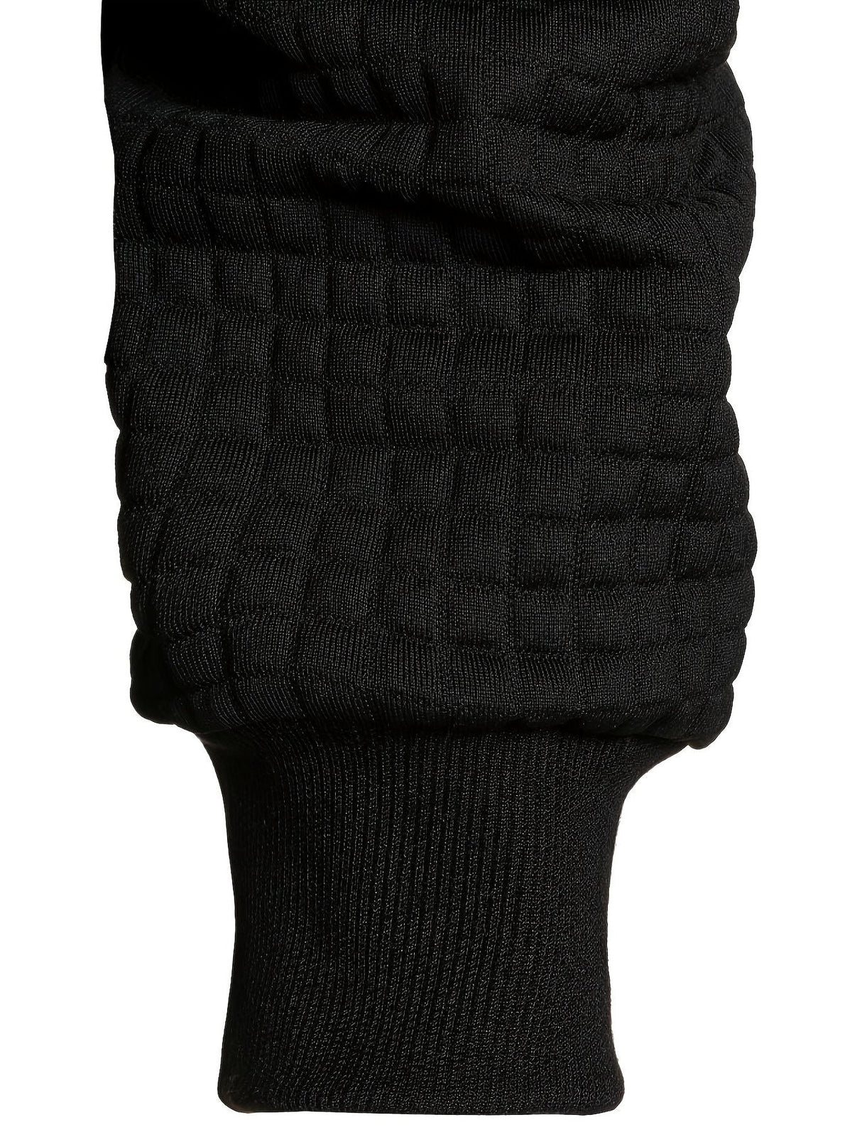 Quilted Zip-Up Jacket with Stand Collar for Men