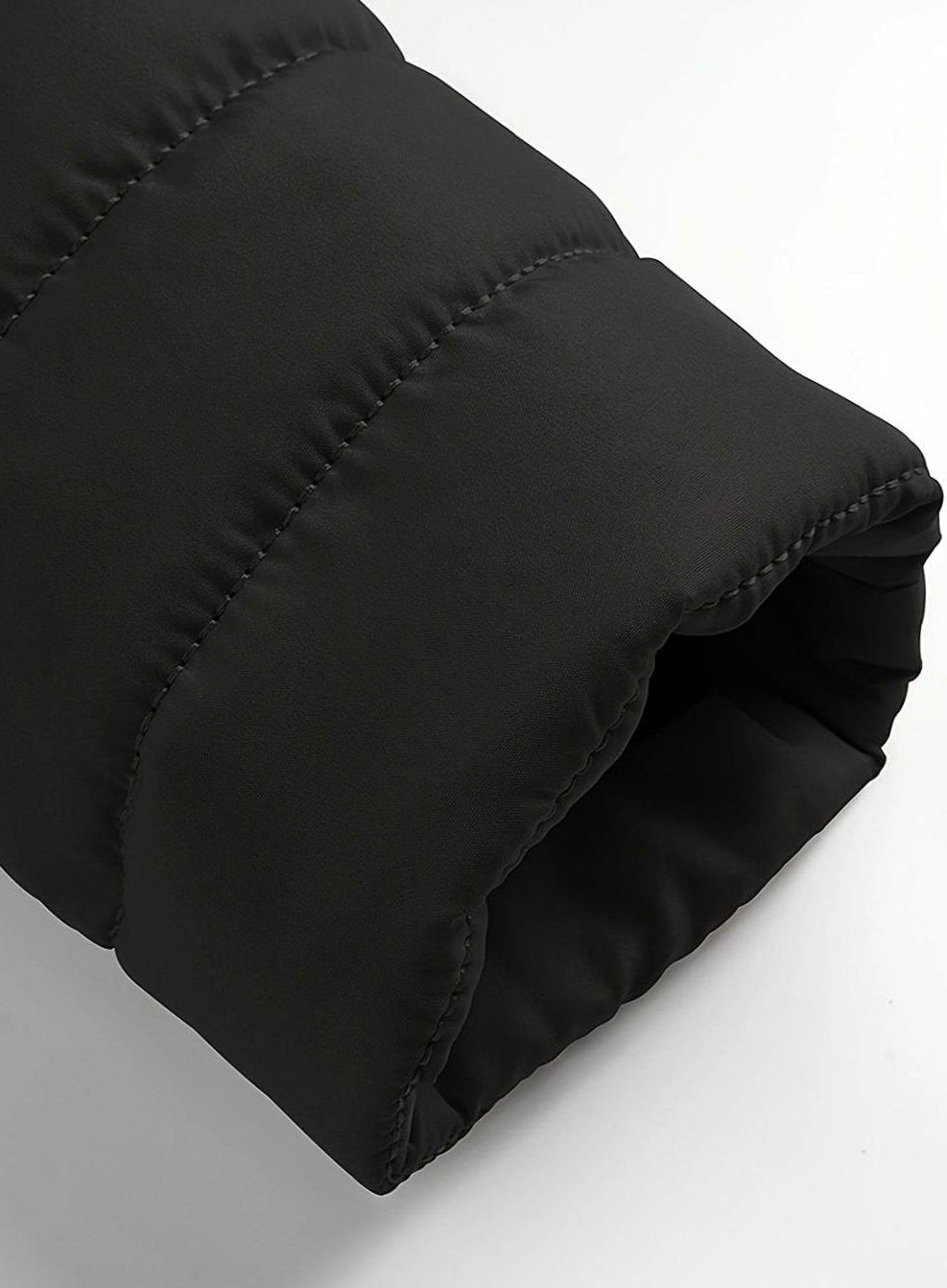 Quilted Zip-Up Puffer Jacket for Men
